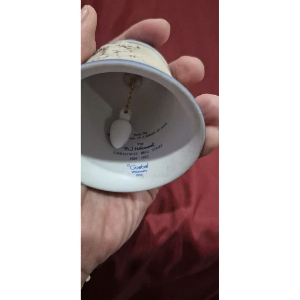 Vintage 1990 Hummel Christmas Bell Letter to Santa Claus Second Edition EUC